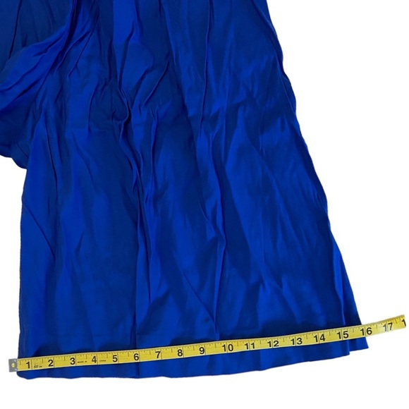 & Other Stories Electric Blue Skort Culottes Flowy Size 4 Knee Length Zip Crop - Picture 7 of 10